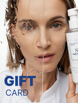 Poklon kartica prikaza žene koja drži Skintegra Melt Milk